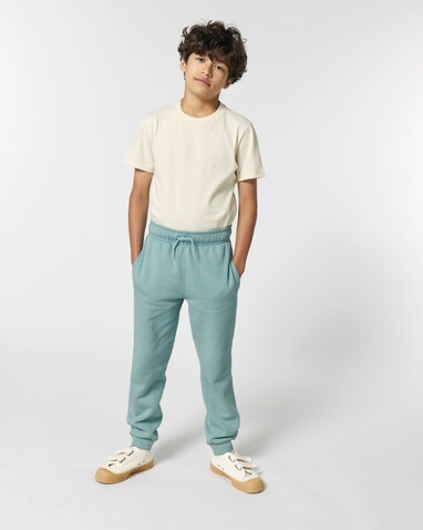 Mini Mover 2.0 - Die Iconic Kinder-Jogginghose - Teal Monstera - 3-4/98-104cm bedrucken, Art.-Nr. STSK183C06003