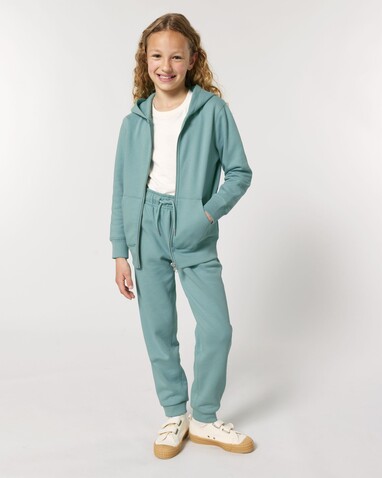 Mini Mover 2.0 - Die Iconic Kinder-Jogginghose - Teal Monstera - 12-13/152-158cm bedrucken, Art.-Nr. STSK183C06012