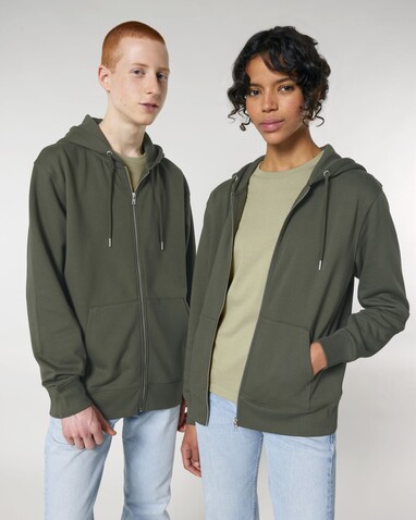 Cultivator 2.0 - Der Iconic Unisex-Zip-Hoodie - Khaki - XXL bedrucken, Art.-Nr. STSU179C2232X