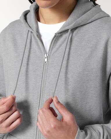 Cultivator 2.0 - Der Iconic Unisex-Zip-Hoodie - Heather Grey - L bedrucken, Art.-Nr. STSU179C2501L