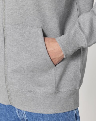 Cultivator 2.0 - Der Iconic Unisex-Zip-Hoodie - Heather Grey - 3XL bedrucken, Art.-Nr. STSU179C2503X
