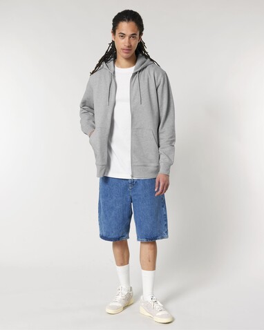 Cultivator 2.0 - Der Iconic Unisex-Zip-Hoodie - Heather Grey - L bedrucken, Art.-Nr. STSU179C2501L