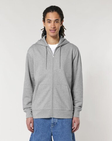 Cultivator 2.0 - Der Iconic Unisex-Zip-Hoodie - Heather Grey - XL bedrucken, Art.-Nr. STSU179C2501X