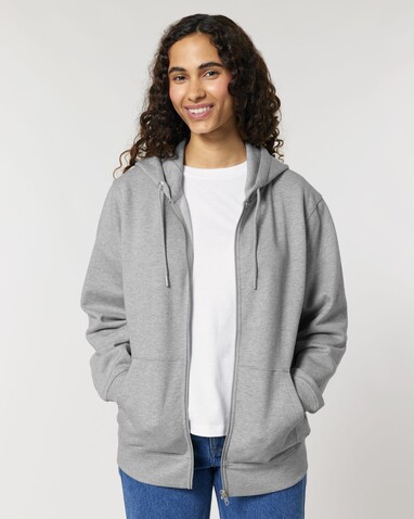 Cultivator 2.0 - Der Iconic Unisex-Zip-Hoodie - Heather Grey - XS bedrucken, Art.-Nr. STSU179C250XS