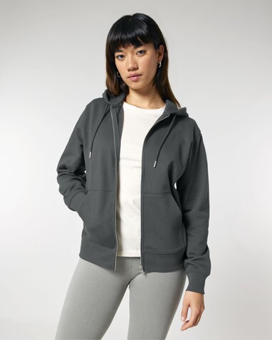 Cultivator 2.0 - Der Iconic Unisex-Zip-Hoodie - Anthracite - M bedrucken, Art.-Nr. STSU179C2531M