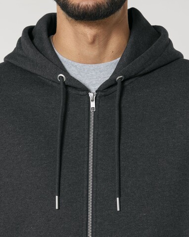 Cultivator 2.0 - Der Iconic Unisex-Zip-Hoodie - Dark Heather Grey - XL bedrucken, Art.-Nr. STSU179C6511X