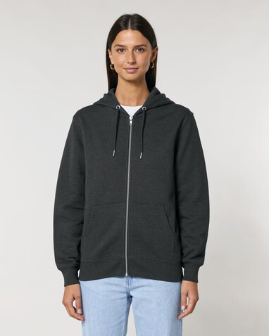 Cultivator 2.0 - Der Iconic Unisex-Zip-Hoodie - Dark Heather Grey - XXS bedrucken, Art.-Nr. STSU179C6512S