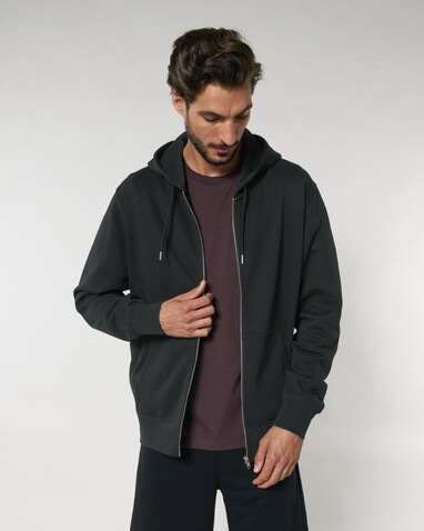 Cultivator 2.0 - Der Iconic Unisex-Zip-Hoodie - Black - L bedrucken, Art.-Nr. STSU179C0021L