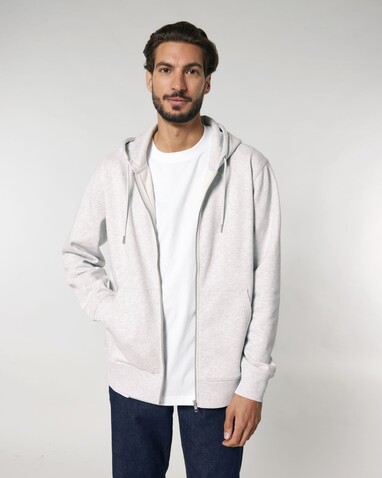 Cultivator 2.0 - Der Iconic Unisex-Zip-Hoodie - Cool Heather Grey - XXL bedrucken, Art.-Nr. STSU179C1462X