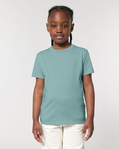 Mini Creator 2.0 - Das Iconic Kinder-T-Shirt - Teal Monstera - 5-6/110-116cm bedrucken, Art.-Nr. STTK184C06005