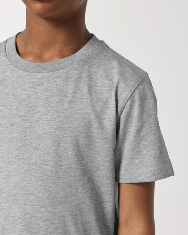 Mini Creator 2.0 - Das Iconic Kinder-T-Shirt - Heather Grey - 7-8/122-128cm bedrucken, Art.-Nr. STTK184C25007