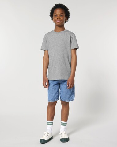 Mini Creator 2.0 - Das Iconic Kinder-T-Shirt - Heather Grey - 12-13/152-158cm bedrucken, Art.-Nr. STTK184C25012
