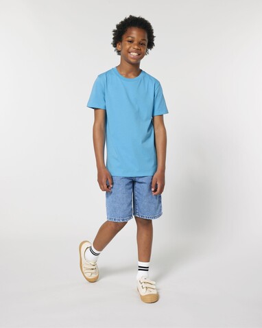 Mini Creator 2.0 - Das Iconic Kinder-T-Shirt - Aqua Blue - 9-11/134-146cm bedrucken, Art.-Nr. STTK184C14509
