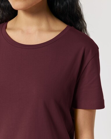 Stella Serena - Das Damen-T-Shirt mit weitem Rundhalsausschnitt - Burgundy - S bedrucken, Art.-Nr. STTW173C2441S