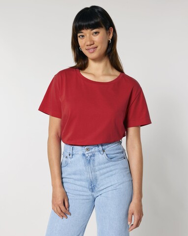 Stella Serena - Das Damen-T-Shirt mit weitem Rundhalsausschnitt - Red - S bedrucken, Art.-Nr. STTW173C0041S Stella Serena - Das Damen-T-Shirt mit weitem Rundhalsausschnitt - Red - S bedrucken, Art.-Nr. STTW173C0041S