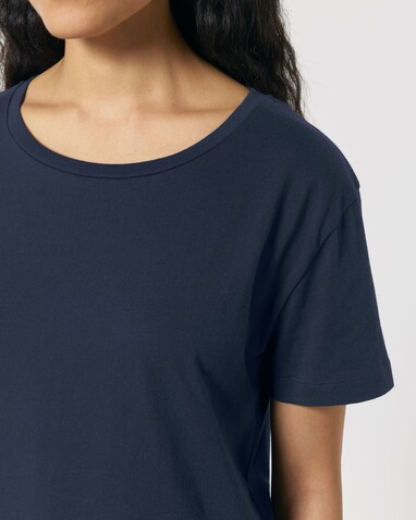 Stella Serena - Das Damen-T-Shirt mit weitem Rundhalsausschnitt - French Navy - S bedrucken, Art.-Nr. STTW173C7271S