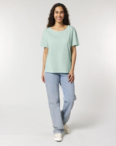 Stella Serena - Das Damen-T-Shirt mit weitem Rundhalsausschnitt - Caribbean Blue - XS bedrucken, Art.-Nr. STTW173C724XS