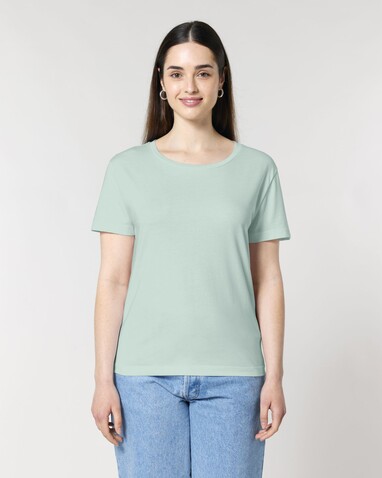 Stella Serena - Das Damen-T-Shirt mit weitem Rundhalsausschnitt - Caribbean Blue - S bedrucken, Art.-Nr. STTW173C7241S
