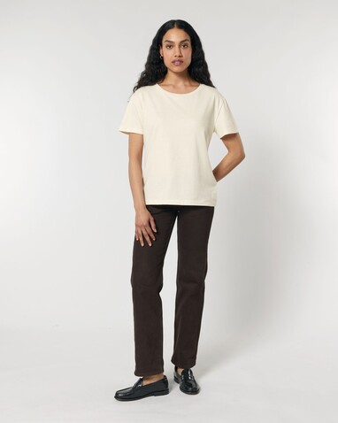 Stella Serena - Das Damen-T-Shirt mit weitem Rundhalsausschnitt - Natural Raw - XS bedrucken, Art.-Nr. STTW173C054XS Stella Serena - Das Damen-T-Shirt mit weitem Rundhalsausschnitt - Natural Raw - XS bedrucken, Art.-Nr. STTW173C054XS