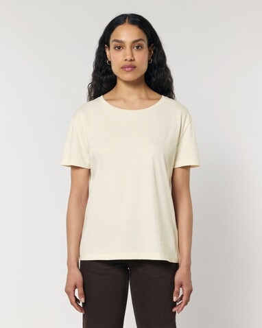 Stella Serena - Das Damen-T-Shirt mit weitem Rundhalsausschnitt - Natural Raw - M bedrucken, Art.-Nr. STTW173C0541M Stella Serena - Das Damen-T-Shirt mit weitem Rundhalsausschnitt - Natural Raw - M bedrucken, Art.-Nr. STTW173C0541M