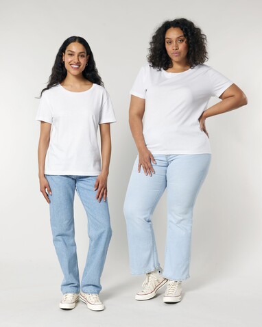 Stella Serena - Das Damen-T-Shirt mit weitem Rundhalsausschnitt - White - M bedrucken, Art.-Nr. STTW173C0011M
