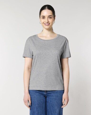 Stella Serena - Das Damen-T-Shirt mit weitem Rundhalsausschnitt - Heather Grey - L bedrucken, Art.-Nr. STTW173C2501L Stella Serena - Das Damen-T-Shirt mit weitem Rundhalsausschnitt - Heather Grey - L bedrucken, Art.-Nr. STTW173C2501L