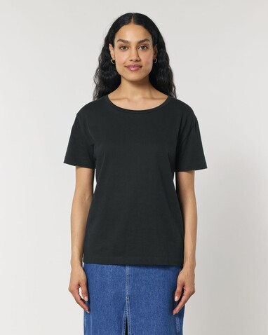 Stella Serena - Das Damen-T-Shirt mit weitem Rundhalsausschnitt - Black - S bedrucken, Art.-Nr. STTW173C0021S