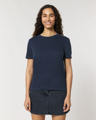Stella Ella - Das kurze Fitted Damen-T-Shirt - French Navy - S bedrucken, Art.-Nr. STTW174C7271S Stella Ella - Das kurze Fitted Damen-T-Shirt - French Navy - S bedrucken, Art.-Nr. STTW174C7271S