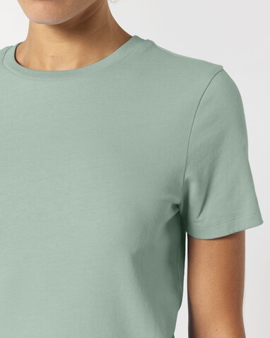 Stella Ella - Das kurze Fitted Damen-T-Shirt - Aloe - L bedrucken, Art.-Nr. STTW174C0891L