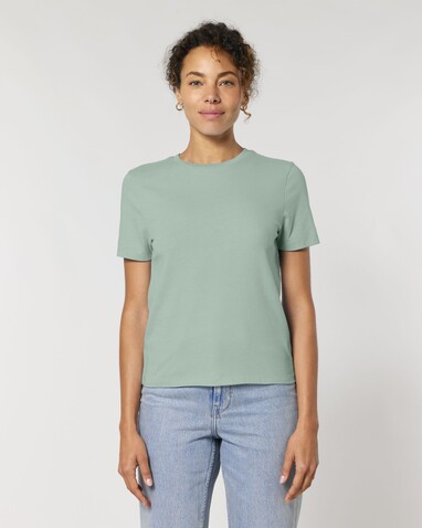 Stella Ella - Das kurze Fitted Damen-T-Shirt - Aloe - XS bedrucken, Art.-Nr. STTW174C089XS Stella Ella - Das kurze Fitted Damen-T-Shirt - Aloe - XS bedrucken, Art.-Nr. STTW174C089XS