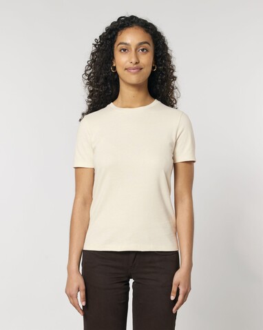 Stella Ella - Das kurze Fitted Damen-T-Shirt - Natural Raw - XL bedrucken, Art.-Nr. STTW174C0541X