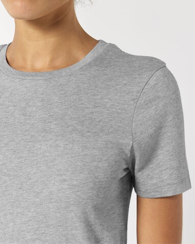 Stella Ella - Das kurze Fitted Damen-T-Shirt - Heather Grey - S bedrucken, Art.-Nr. STTW174C2501S