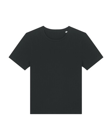 Stella Ella - Das kurze Fitted Damen-T-Shirt - Black - M bedrucken, Art.-Nr. STTW174C0021M