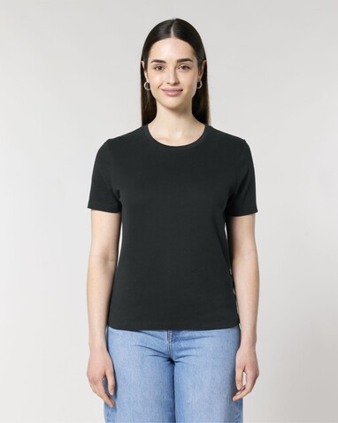 Stella Ella - Das kurze Fitted Damen-T-Shirt - Black - M bedrucken, Art.-Nr. STTW174C0021M