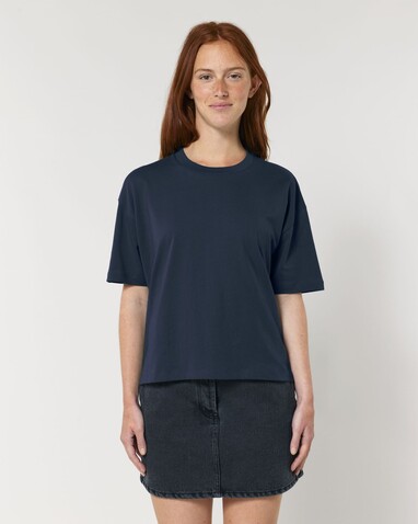 Stella Nova - Das Boxy Damen-T-Shirt - French Navy - M bedrucken, Art.-Nr. STTW175C7271M