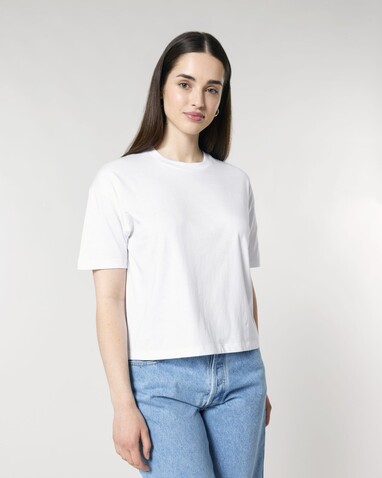 Stella Nova - Das Boxy Damen-T-Shirt - White - S bedrucken, Art.-Nr. STTW175C0011S