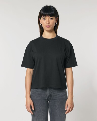 Stella Nova - Das Boxy Damen-T-Shirt - Black - XL bedrucken, Art.-Nr. STTW175C0021X