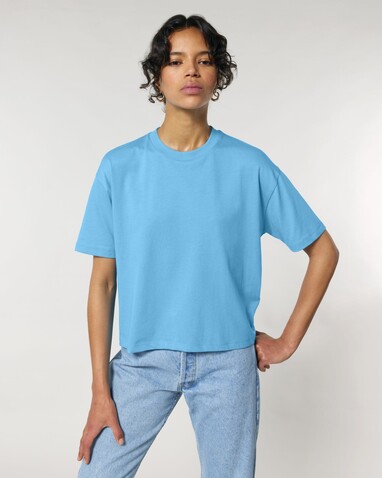 Stella Nova - Das Boxy Damen-T-Shirt - Aqua Blue - XS bedrucken, Art.-Nr. STTW175C145XS Stella Nova - Das Boxy Damen-T-Shirt - Aqua Blue - XS bedrucken, Art.-Nr. STTW175C145XS