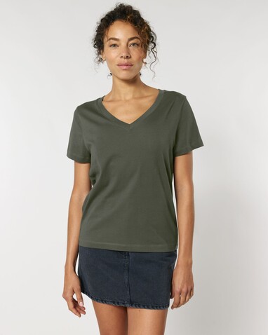 Stella Isla - Das Damen-T-Shirt mit V-Ausschnitt - Khaki - S bedrucken, Art.-Nr. STTW176C2231S Stella Isla - Das Damen-T-Shirt mit V-Ausschnitt - Khaki - S bedrucken, Art.-Nr. STTW176C2231S