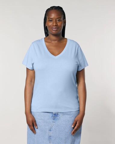 Stella Isla - Das Damen-T-Shirt mit V-Ausschnitt - Blue Soul - L bedrucken, Art.-Nr. STTW176C1491L Stella Isla - Das Damen-T-Shirt mit V-Ausschnitt - Blue Soul - L bedrucken, Art.-Nr. STTW176C1491L