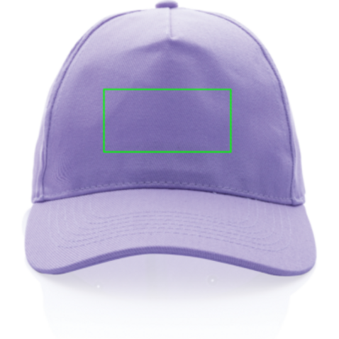 Impact 5 Panel Kappe aus 280gr rCotton mit AWARE™ Tracer lavender bedrucken, Art.-Nr. P453.470