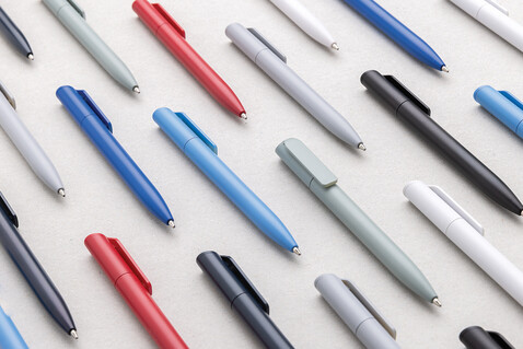 Pocketpal Mini-Pen aus GRS recyceltem ABS navy blau bedrucken, Art.-Nr. P611.199