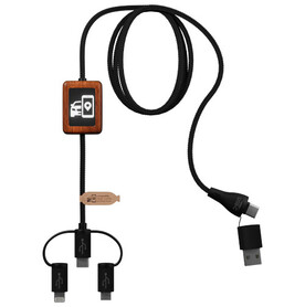 SCX.design C46 5-in-1 CarPlay-Kabel mit Leuchtlogo, schwarz bedrucken, Art.-Nr. 2PX13890