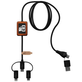 SCX.design C46 5-in-1 CarPlay-Kabel mit Leuchtlogo, schwarz bedrucken, Art.-Nr. 2PX13890