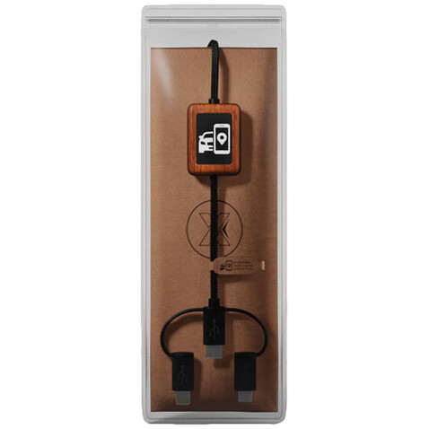 SCX.design C46 5-in-1 CarPlay-Kabel mit Leuchtlogo, schwarz bedrucken, Art.-Nr. 2PX13890