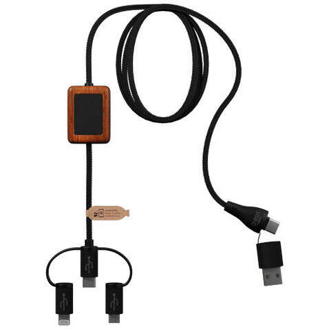 SCX.design C46 5-in-1 CarPlay-Kabel mit Leuchtlogo, schwarz bedrucken, Art.-Nr. 2PX13890