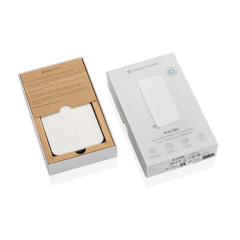 Urban Vitamin Malibu 5.000mAh Powerbank aus RCS Plastik/Alu silber bedrucken, Art.-Nr. P322.832