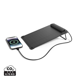 Solarpulse 5W tragbares Solarmodul aus RCS rPlastik schwarz bedrucken, Art.-Nr. P323.051