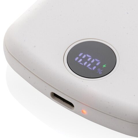 MagBoost 5.000mAh magnetische Powerbank aus RCS rec. Plastik weiß bedrucken, Art.-Nr. P322.413