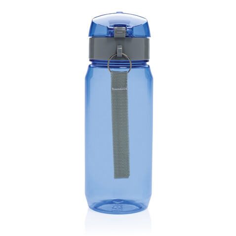 Yide RCS rPET verschließbare Wasserflasche 600ml blau bedrucken, Art.-Nr. P437.005